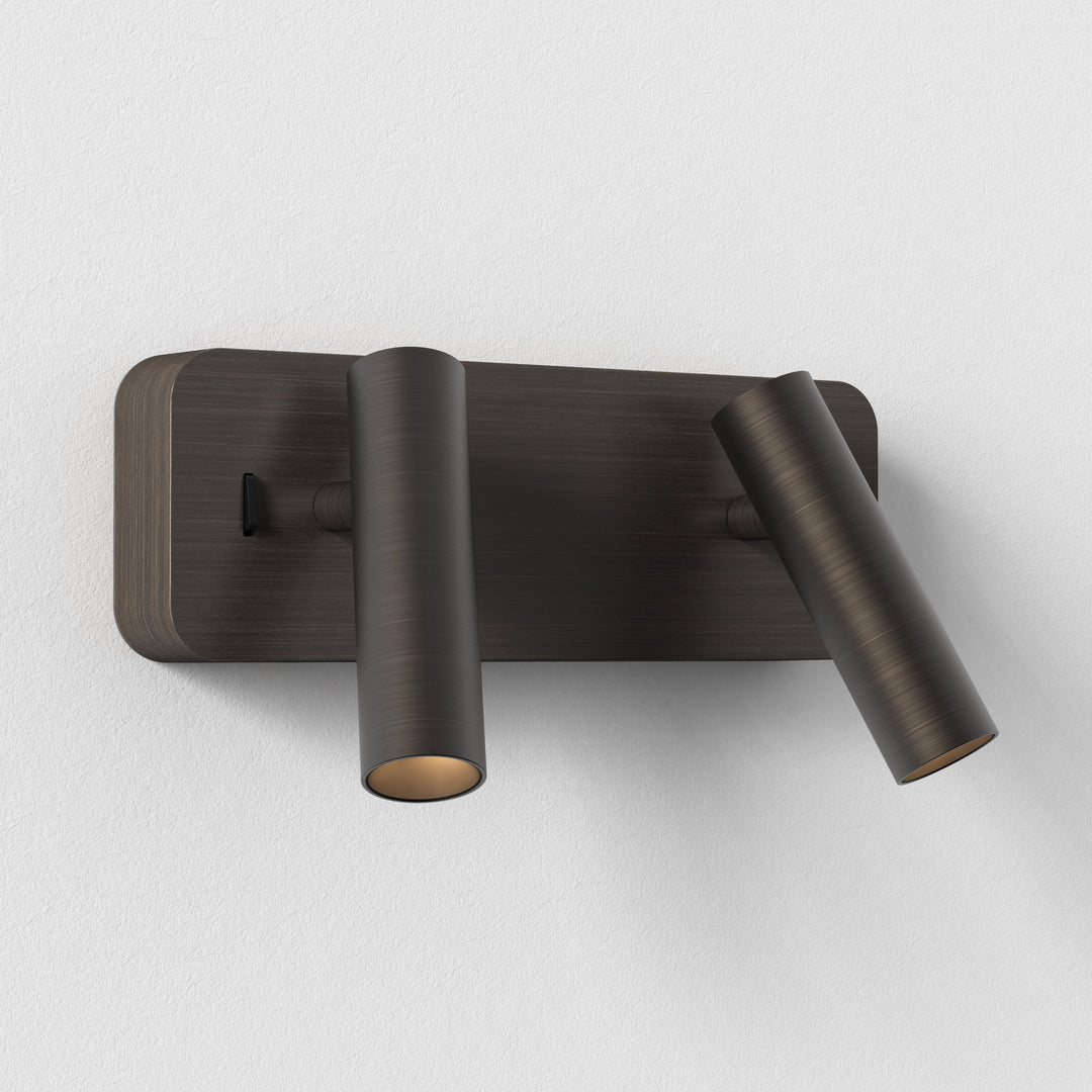 Astro Enna Twin LED Wall Light in Bronze finish