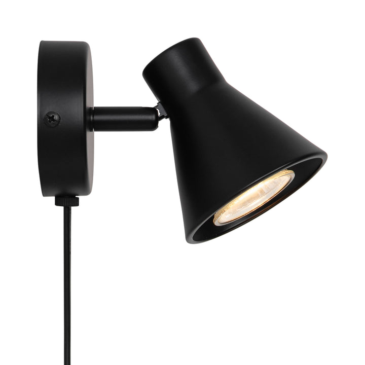 Eik Wall GU10 Matt Black Wall Light Black