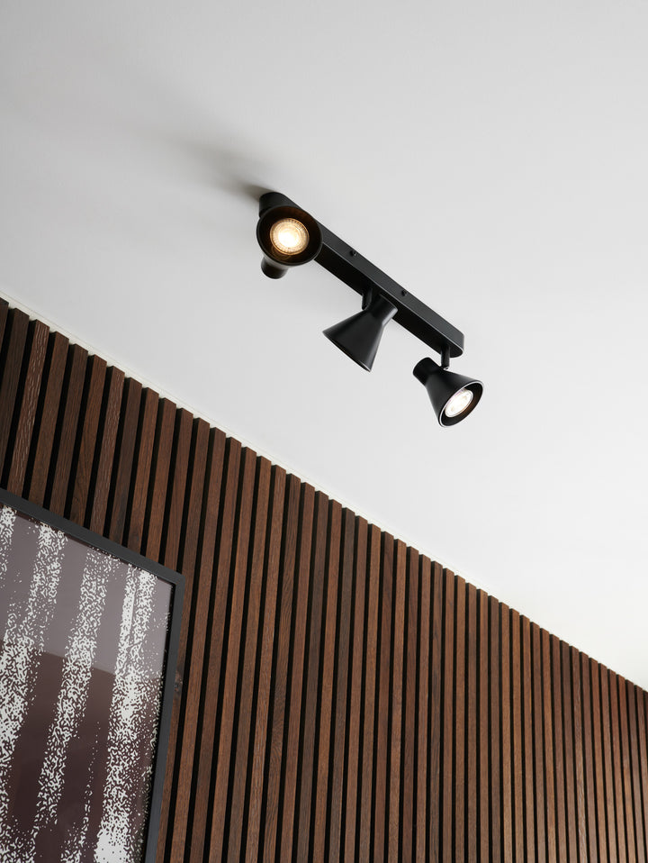 Nordlux Eik 3-Spot GU10 Matt Black 3-Spot Light 45780103