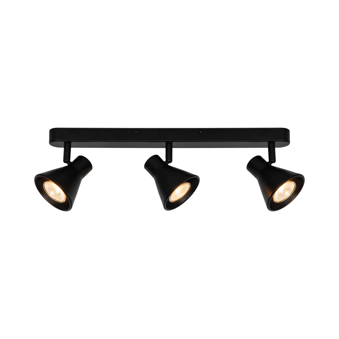 Eik 3-Spot GU10 Matt Black 3-Spot Light Black