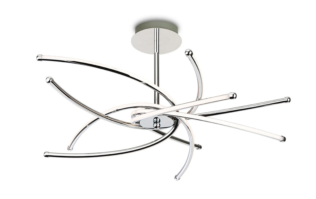Caprice LED Semi Flush Fitting Chrome - Prisma Lighting