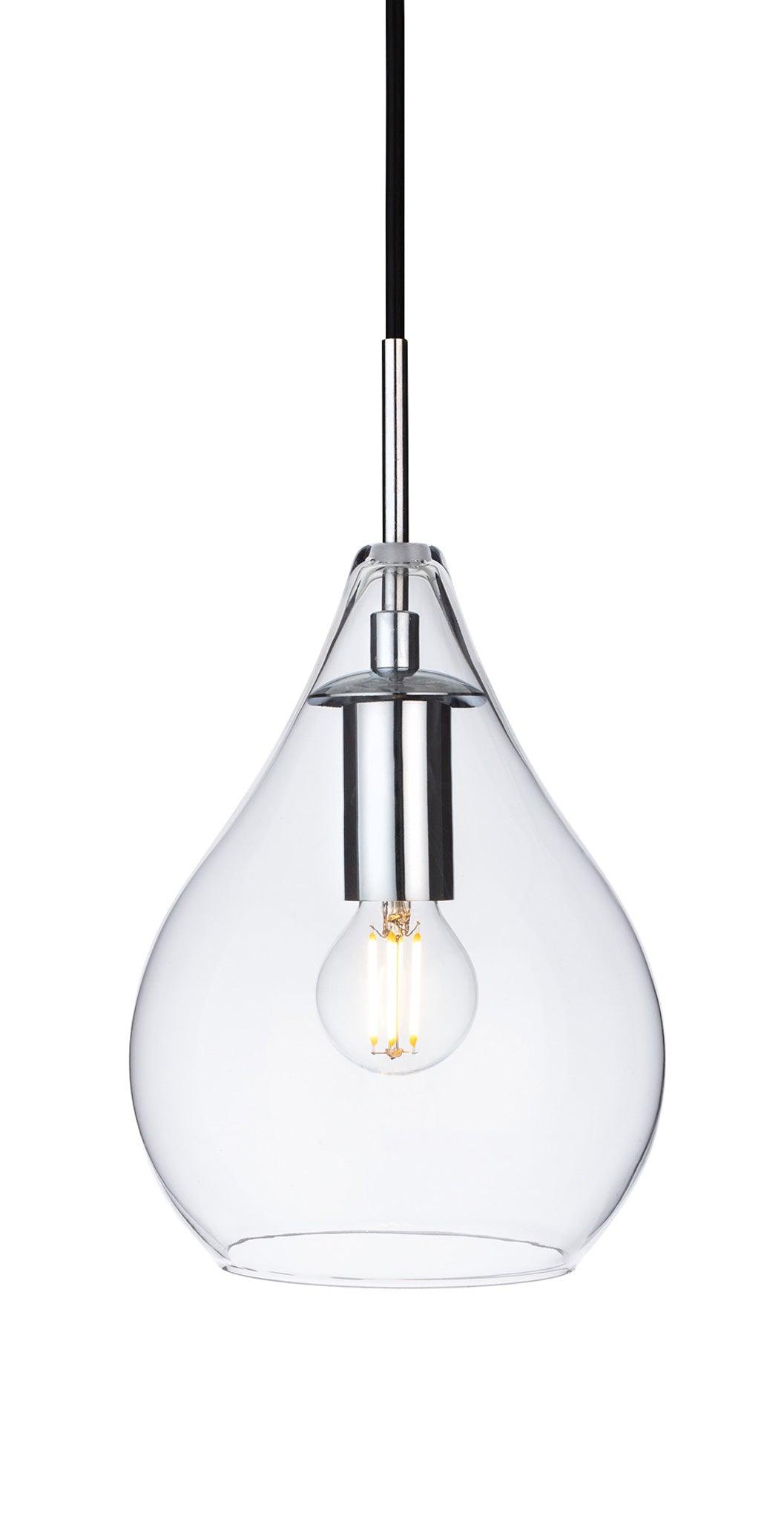 Omar Pendant Chrome with Clear Glass - Prisma Lighting