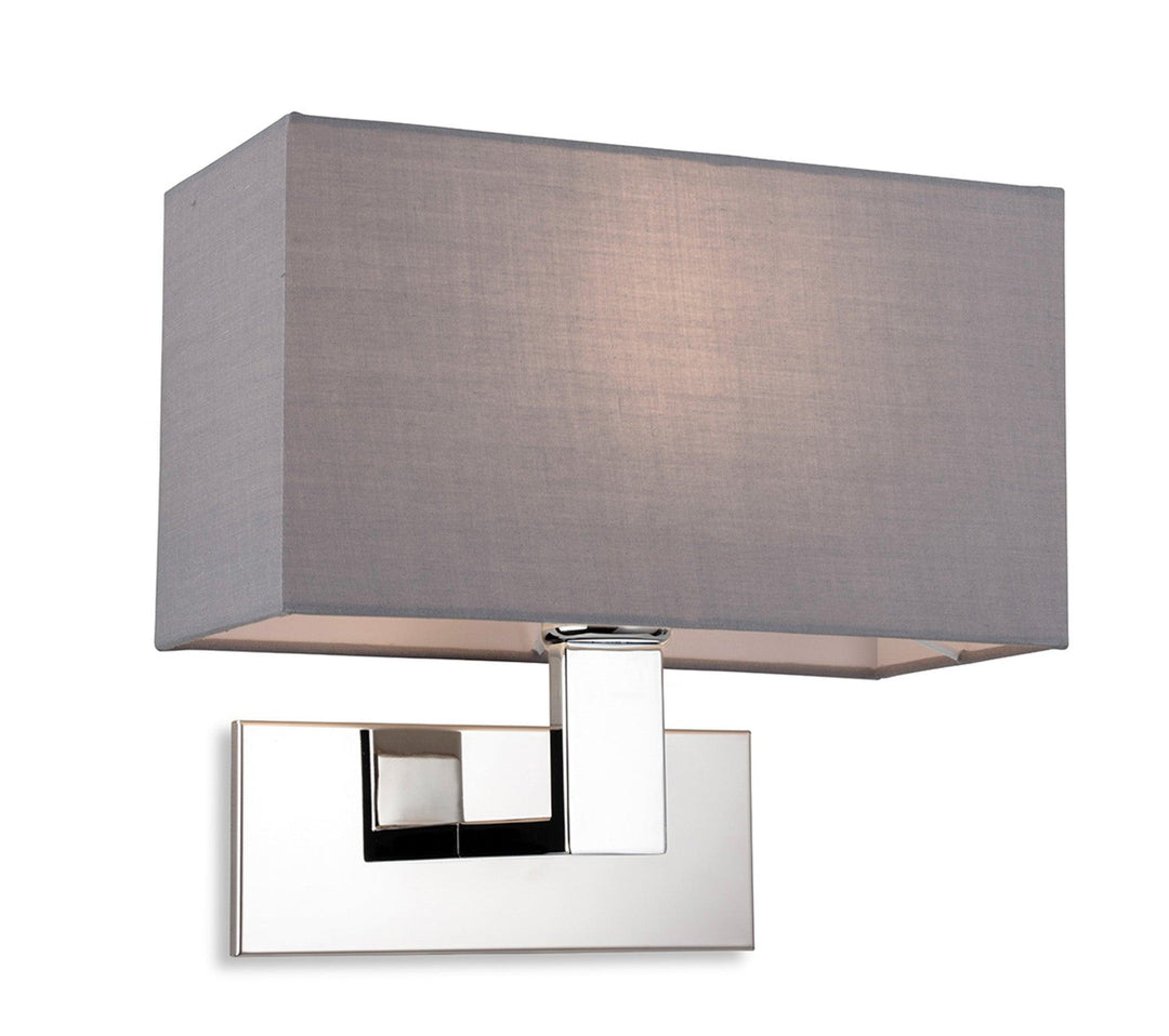 Raffles Single Wall Chrome with Grey Shade - Prisma Lighting
