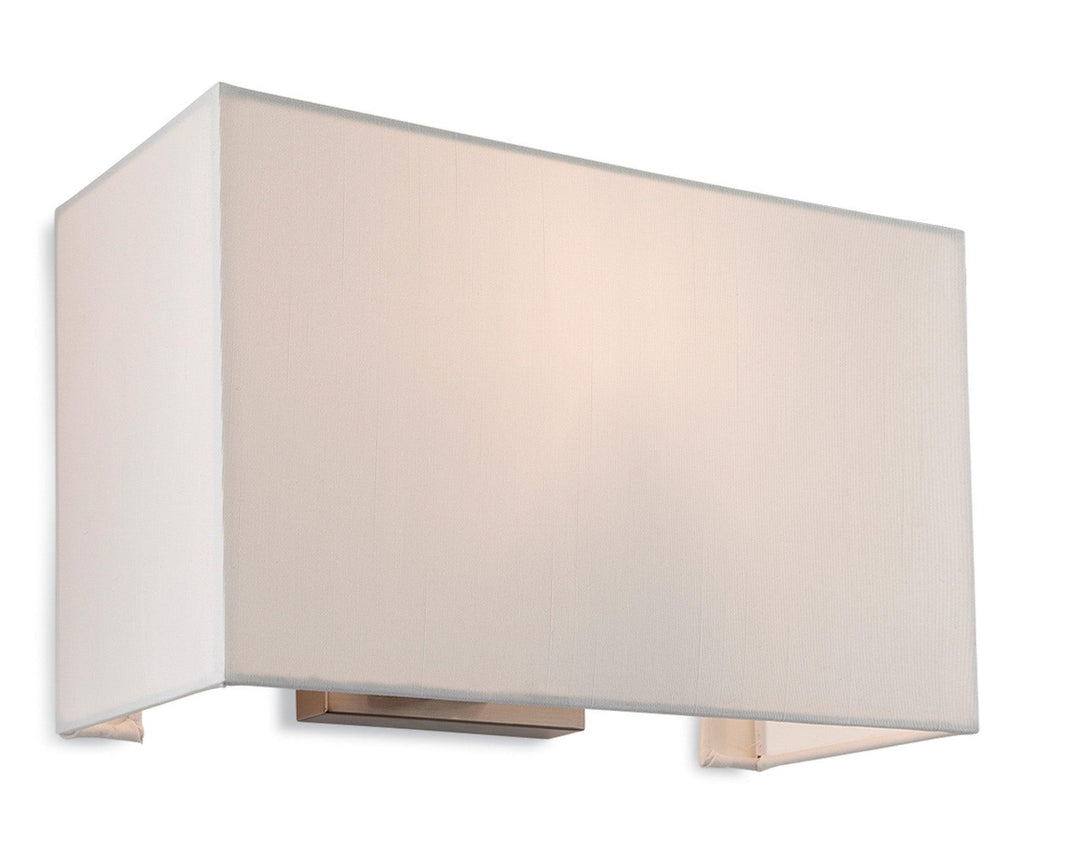 Fargo Single Wall Light Brushed Steel with Cream Shade - Prisma Lighting
