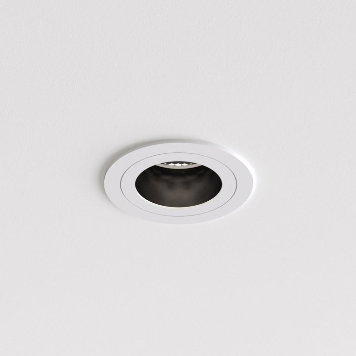 Astro Pinhole Slimline Round Fixed fire-rated recessed downlight in matt white