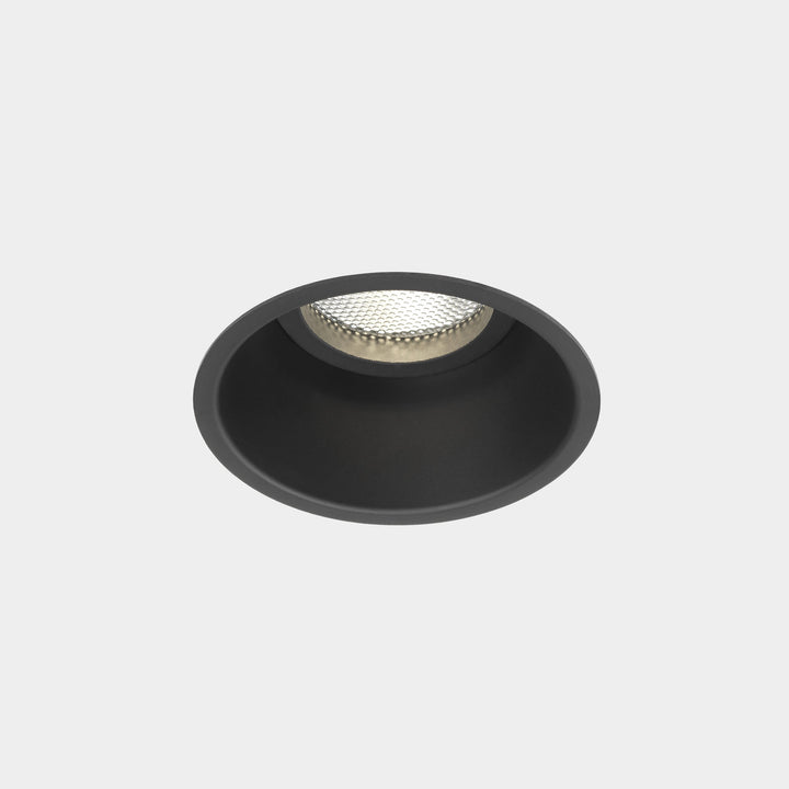 Astro Minima Round Fixed recessed downlight in Matt Black, low‑profile GU10 fitting