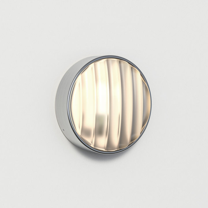 Astro Montreal Round 220 wall light in Brushed Stainless Steel