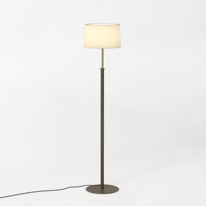 Astro Club Floor Light in Bronze with fabric shade and toggle switch