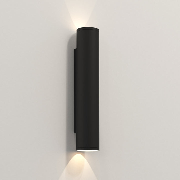 Astro Ava 400 Outdoor Wall Light in Textured Black – Sleek Cylindrical Design