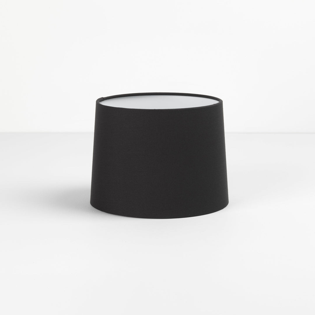 Astro Tapered Drum 177 shade in matt black polycotton—compact flared drum form