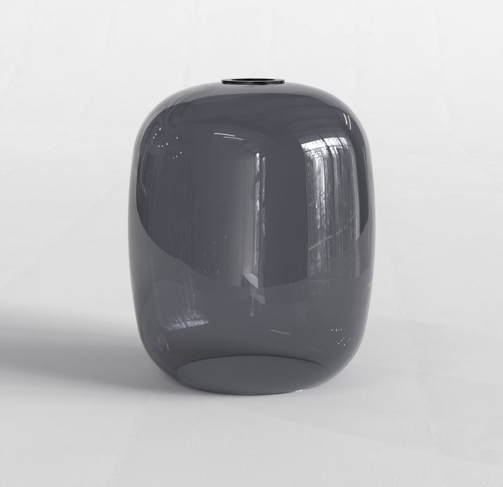 Astro Curve Glass 285 Shade in Dark Smoke hand-blown glass
