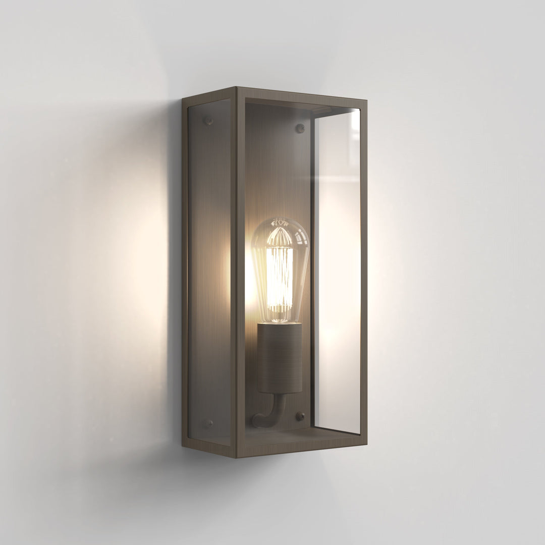 Astro Messina 160 II wall light in Bronze with clear glass