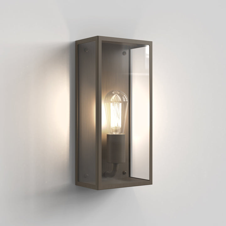 Astro Messina 160 II wall light in Bronze with clear glass