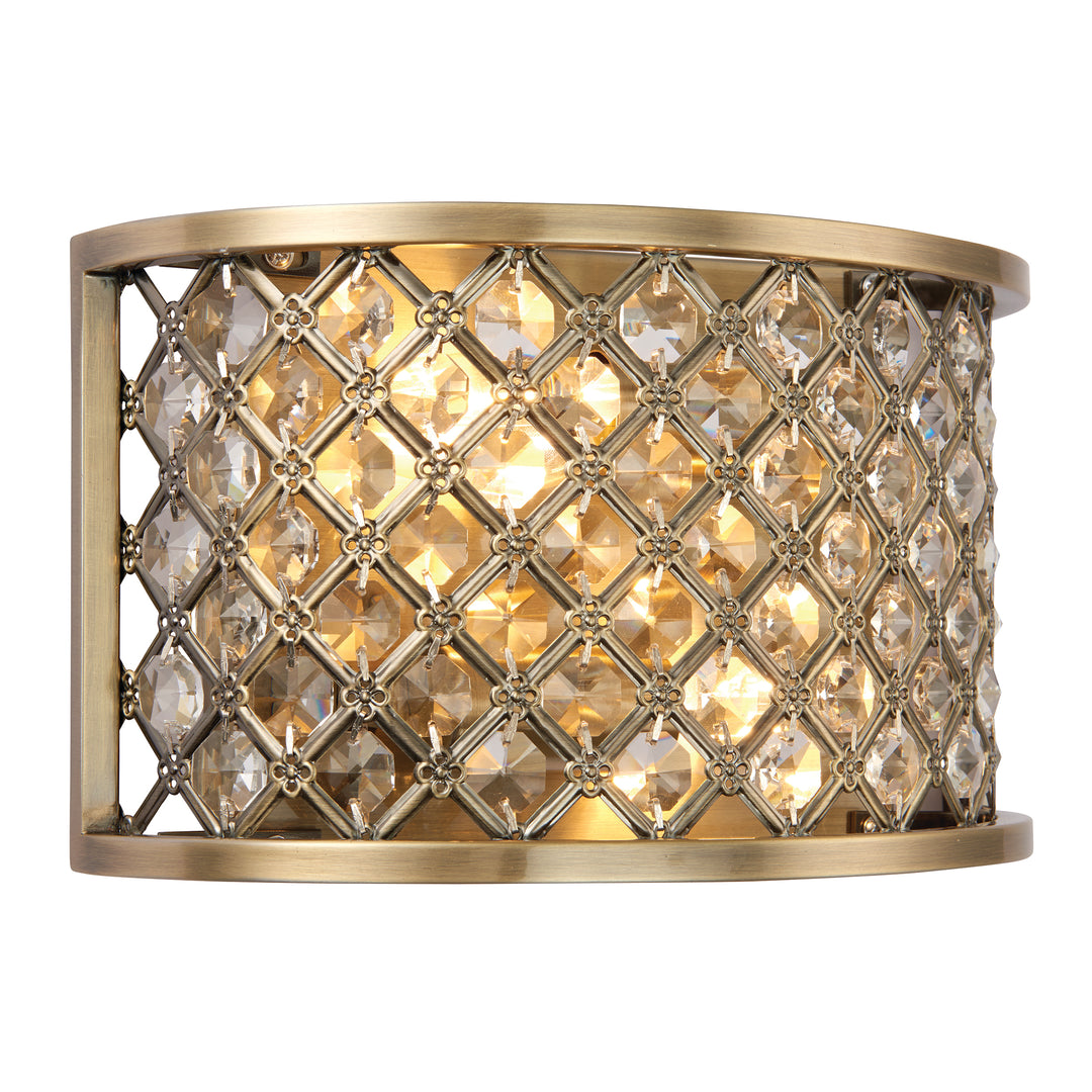 Hudson 2lt wall Brass