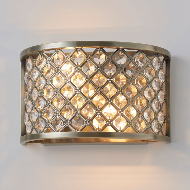Hudson 2lt wall Brass