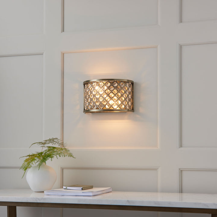 Hudson 2lt wall Brass