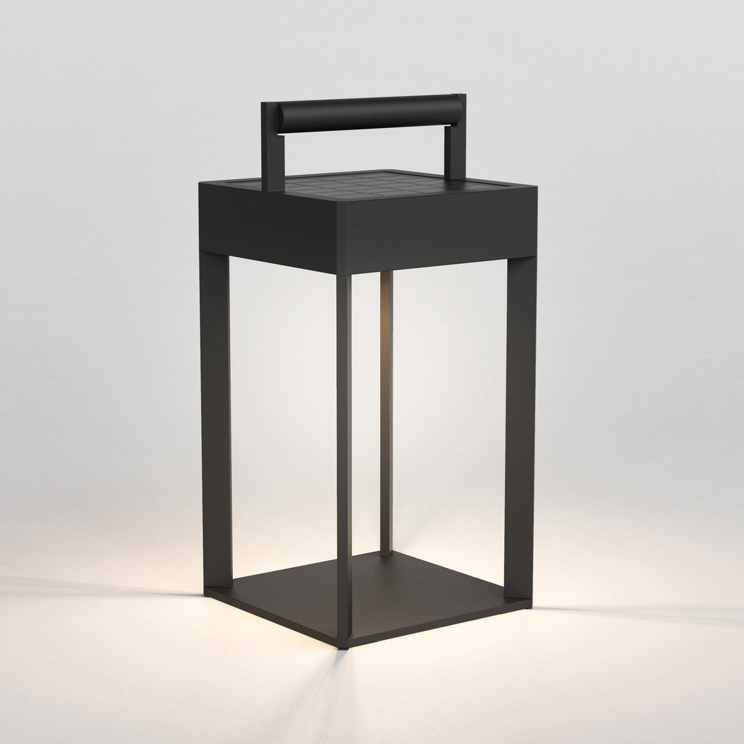Astro Kuro 250 Portable Outdoor Light in Textured Black with handle