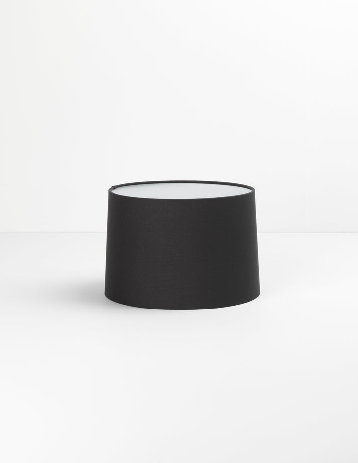 Astro Tapered Round 215 shade in White fabric—subtle downward flare