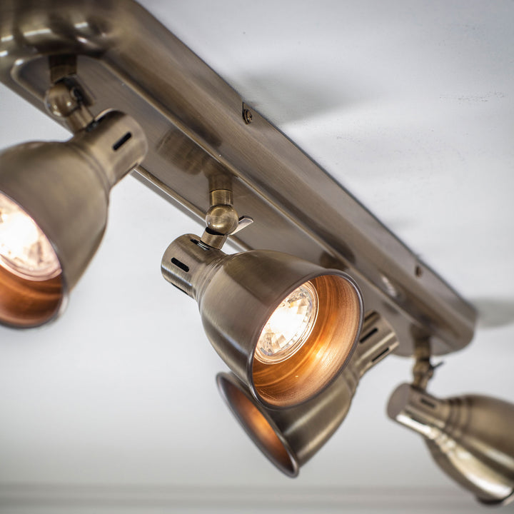 Westbury 4lt plate spotlight Brass