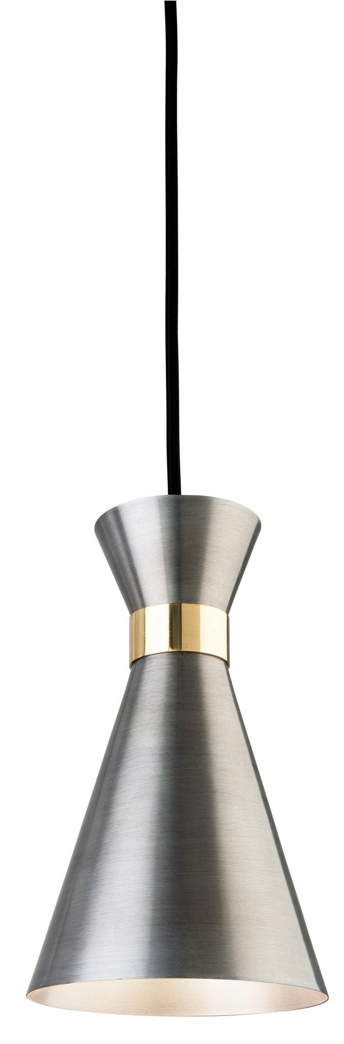 Ohio Pendant Antique Silver with Brass - Prisma Lighting