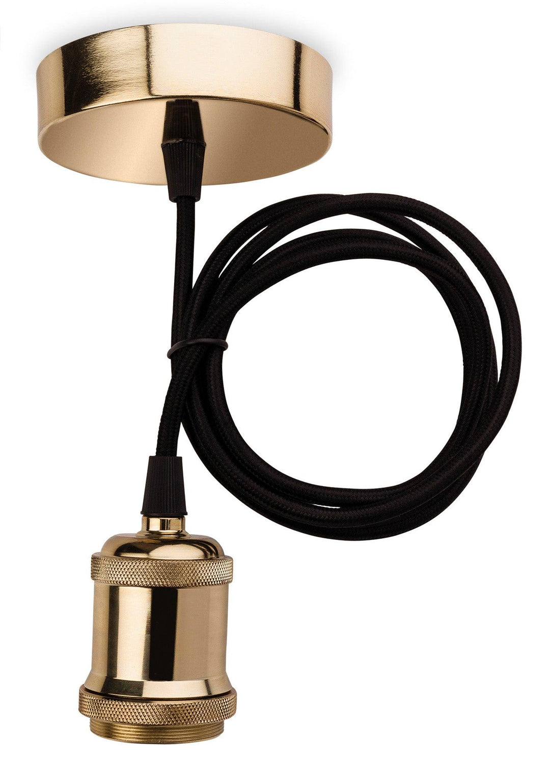 Pendant Kit Brass with Black Fabric Cord - Prisma Lighting