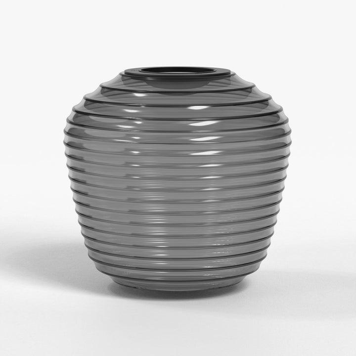 Astro Nara Taper Ribbed Glass shade in smoke, 172 × 180 mm