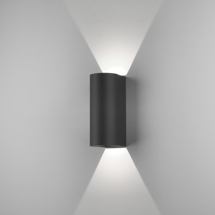 Astro Dunbar 255 LED Wall Light in Textured Black aluminium with recessed LED aperture