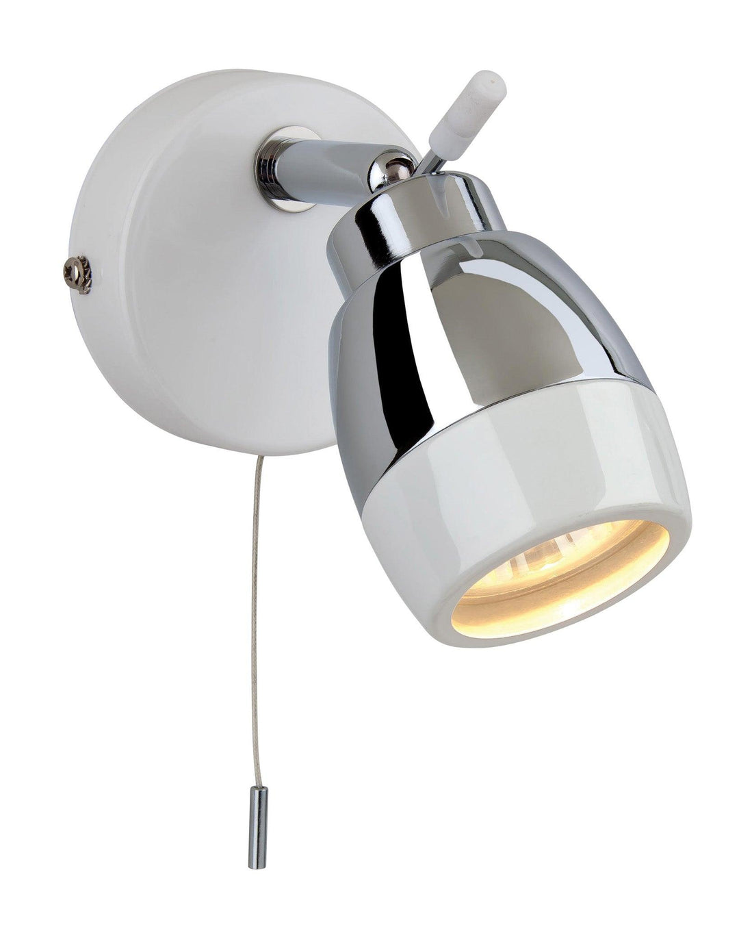 Marine Single Spot (Switched) White with Chrome - Prisma Lighting