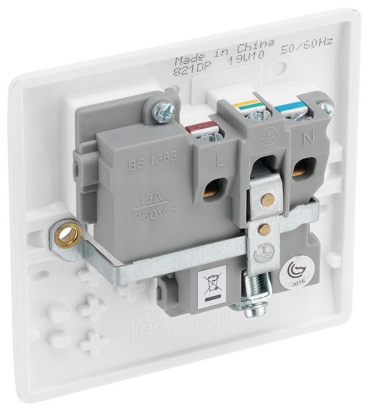 800 Series 13A Double Pole 1 Gang Switched Socket - Prisma Lighting