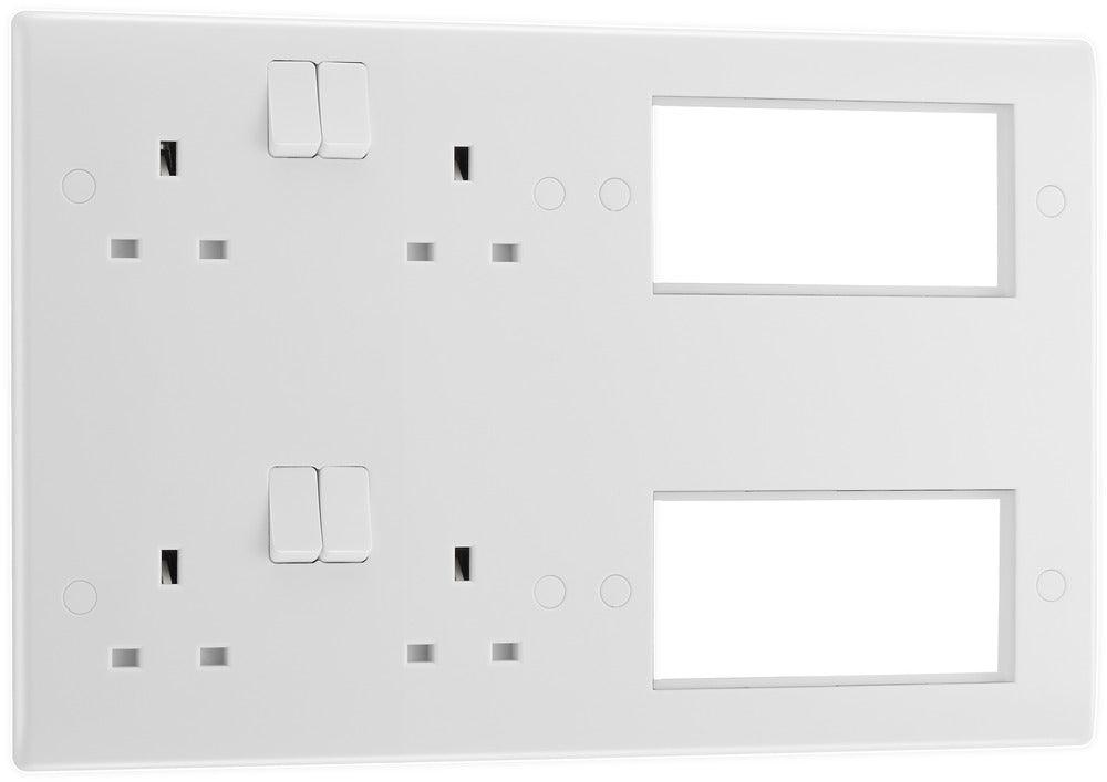 BG 800 Series 2 Gang 13A DP Plus 8 Modules - Prisma Lighting