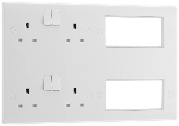 BG 800 Series 2 Gang 13A DP Plus 8 Modules - Prisma Lighting