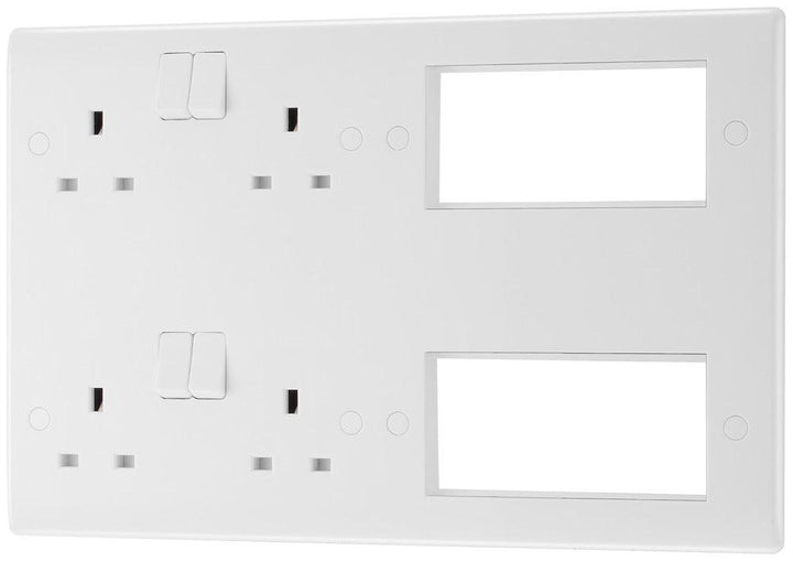 BG 800 Series 2 Gang 13A DP Plus 8 Modules - Prisma Lighting