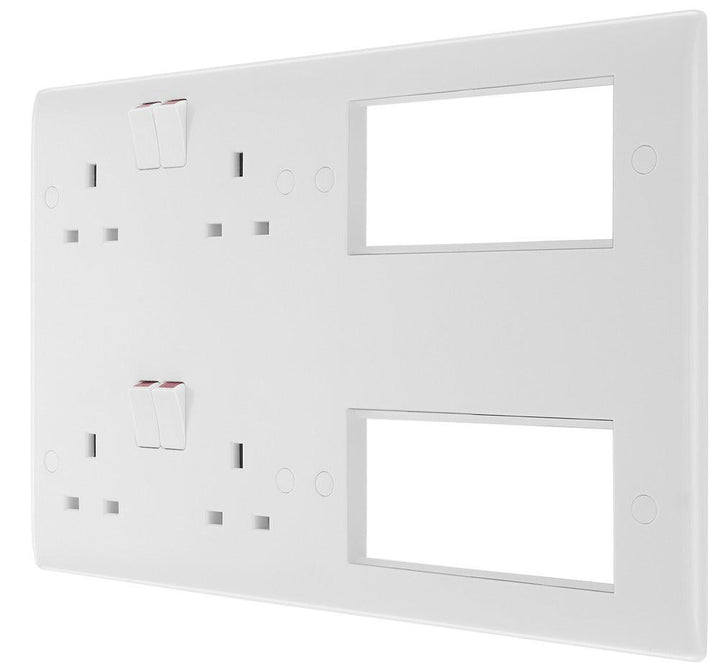 BG 800 Series 2 Gang 13A DP Plus 8 Modules - Prisma Lighting