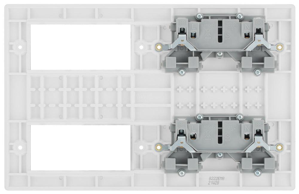 BG 800 Series 2 Gang 13A DP Plus 8 Modules - Prisma Lighting