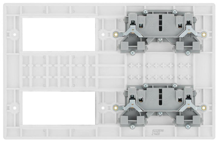 BG 800 Series 2 Gang 13A DP Plus 8 Modules - Prisma Lighting