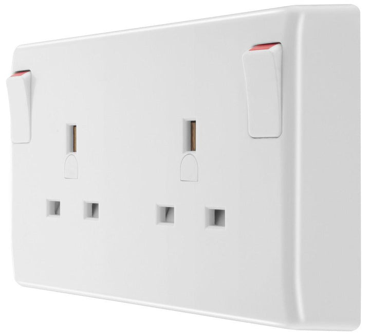 800 Series 13A Single Pole 1-Gang to 2-Gang Converter Switched Socket Outlet - Prisma Lighting