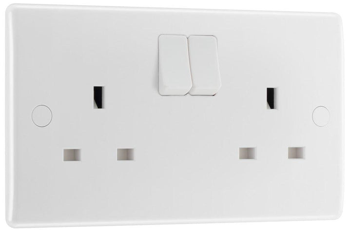 800 Series 13A Double Pole 2-Gang Switched Socket - Prisma Lighting