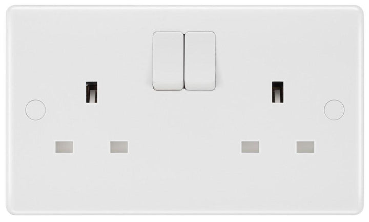 800 Series 13A Double Pole 2-Gang Switched Socket - Prisma Lighting