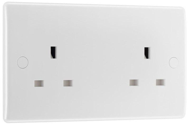 800 Series 13A 2-Gang Unswitched Socket - Prisma Lighting