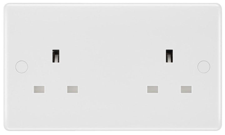 800 Series 13A 2-Gang Unswitched Socket - Prisma Lighting