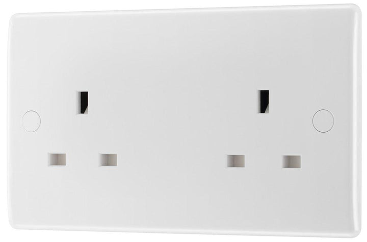 800 Series 13A 2-Gang Unswitched Socket - Prisma Lighting