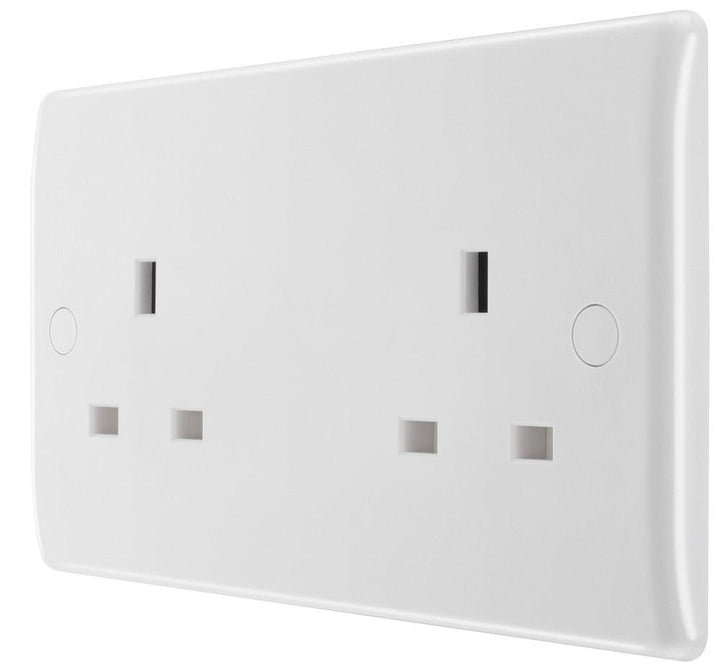 800 Series 13A 2-Gang Unswitched Socket - Prisma Lighting