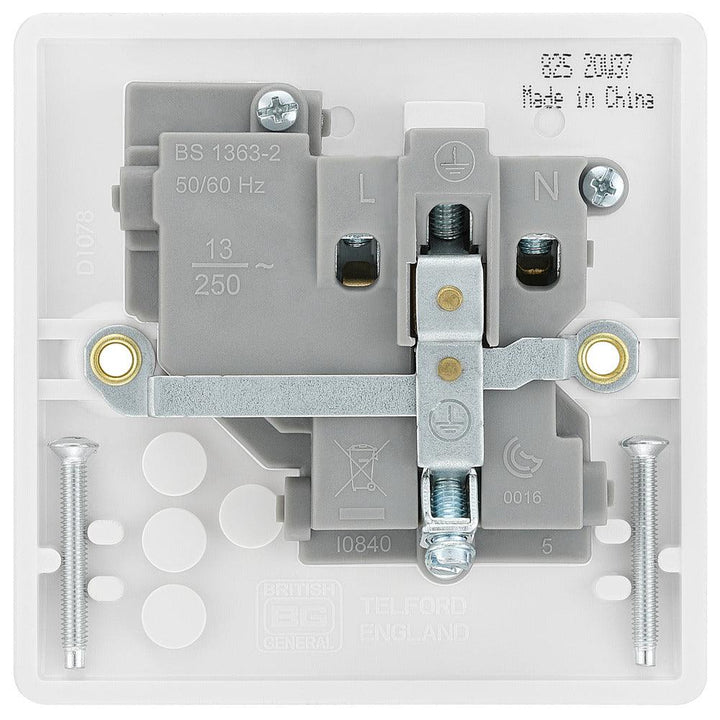800 Series 13A 1-Gang Switched Socket with Indicator - Prisma Lighting