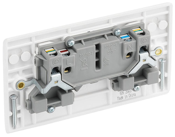 800 Series 13A 2-Gang Switched Socket with Indicators - Prisma Lighting