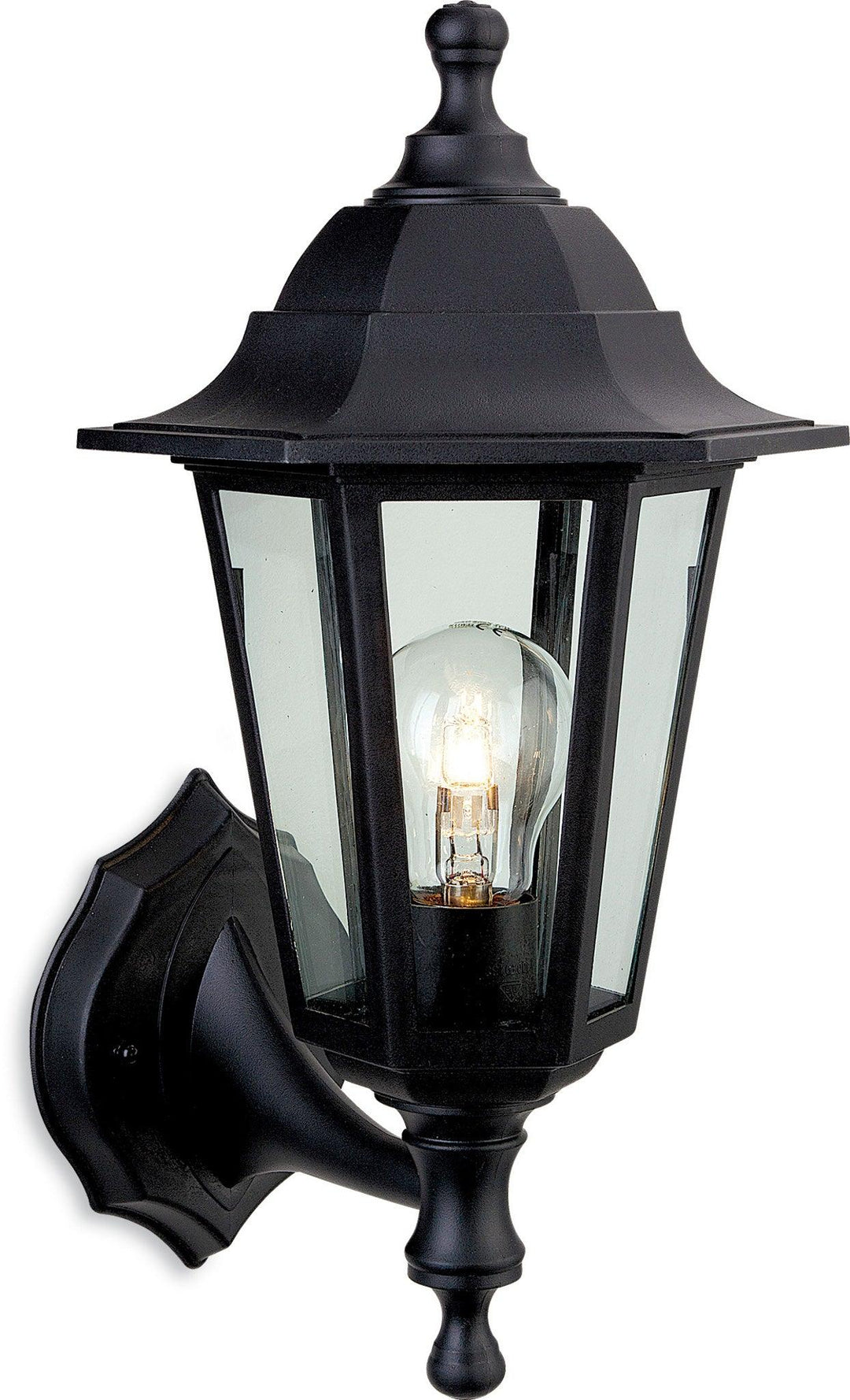 Malmo Lantern - Uplight/Downlight Black Resin - Prisma Lighting