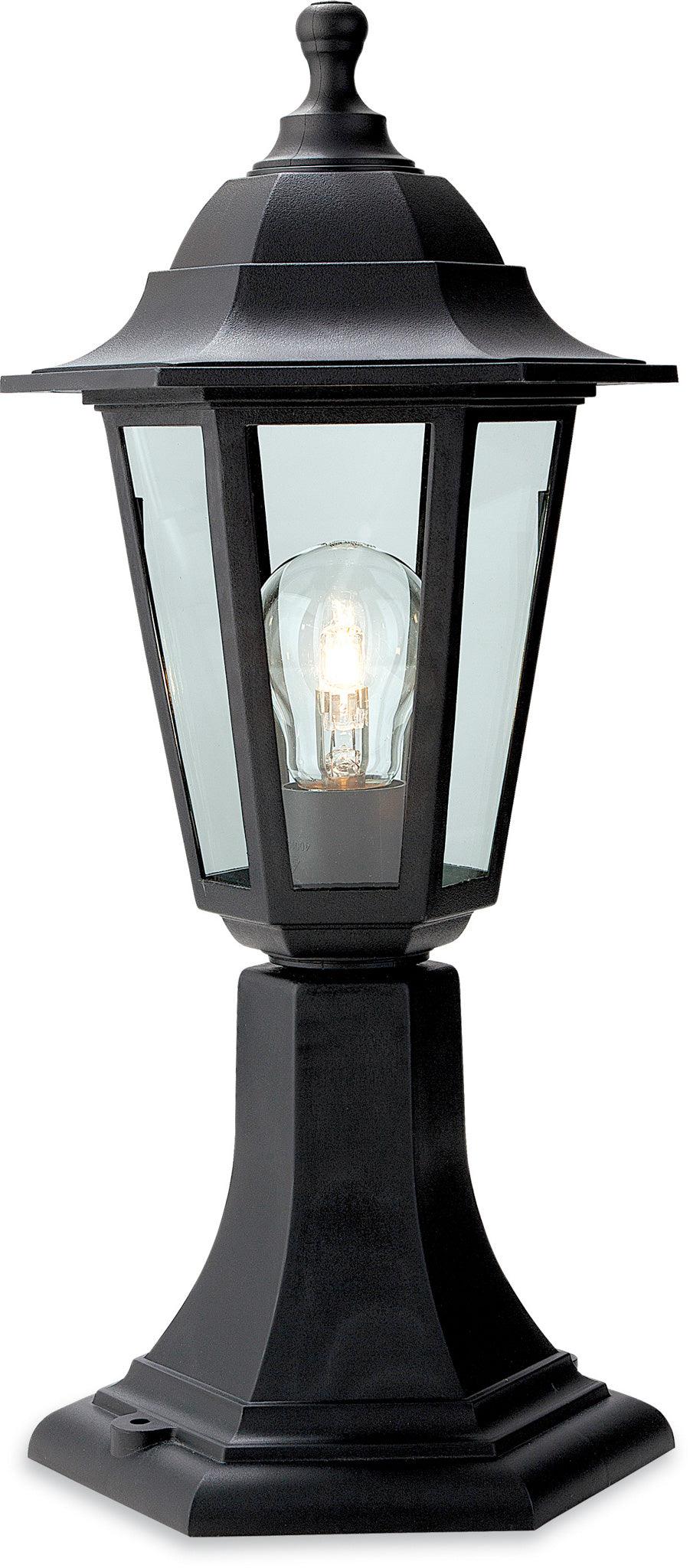 Malmo Lantern - Pillar Black Resin - Prisma Lighting