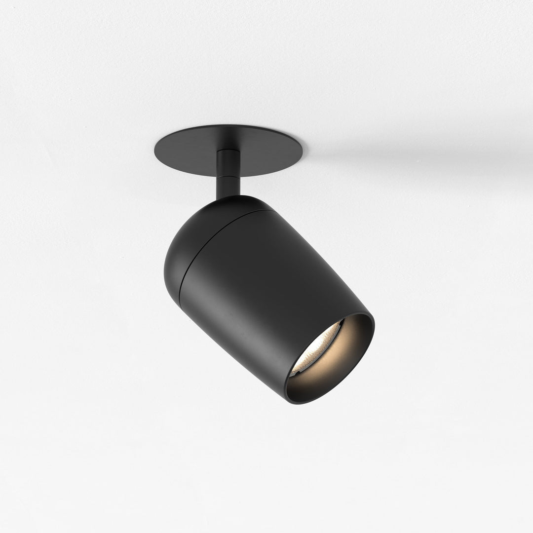 Astro Koto Recessed Spotlight in Matt Black, adjustable GU10 downlight