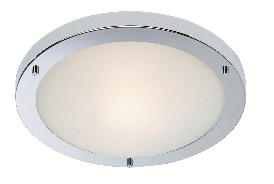 Rondo LED Flush Fitting Chrome with Opal Glass - Prisma Lighting