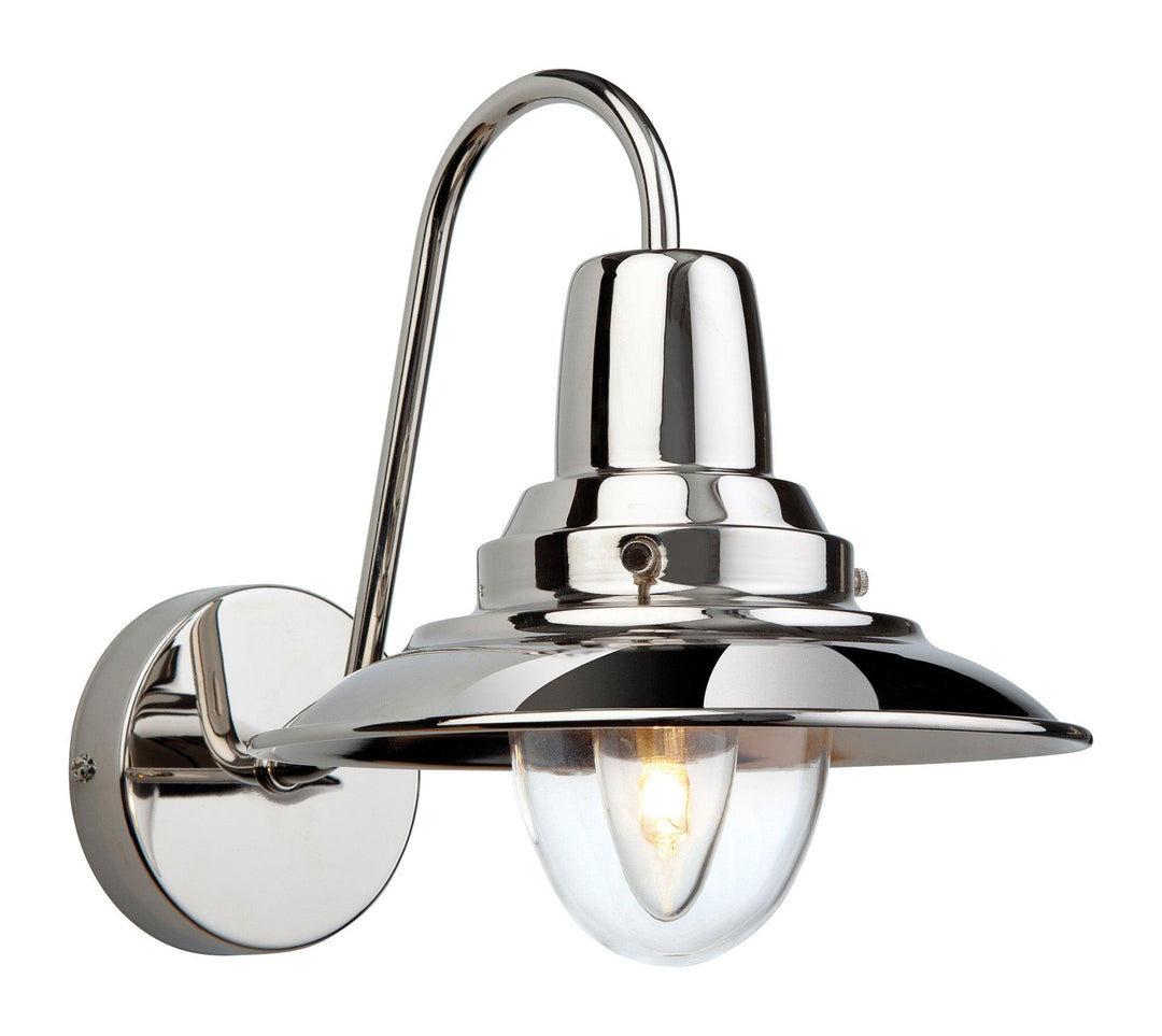 Fisherman Wall Light Chrome with Clear Glass - Prisma Lighting