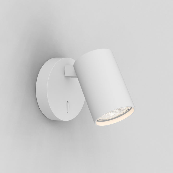 Astro Ascoli Single Switched Reading Light in Textured White, Matt Black, Matt Nickel, and Bronze – Adjustable Wall Fixture